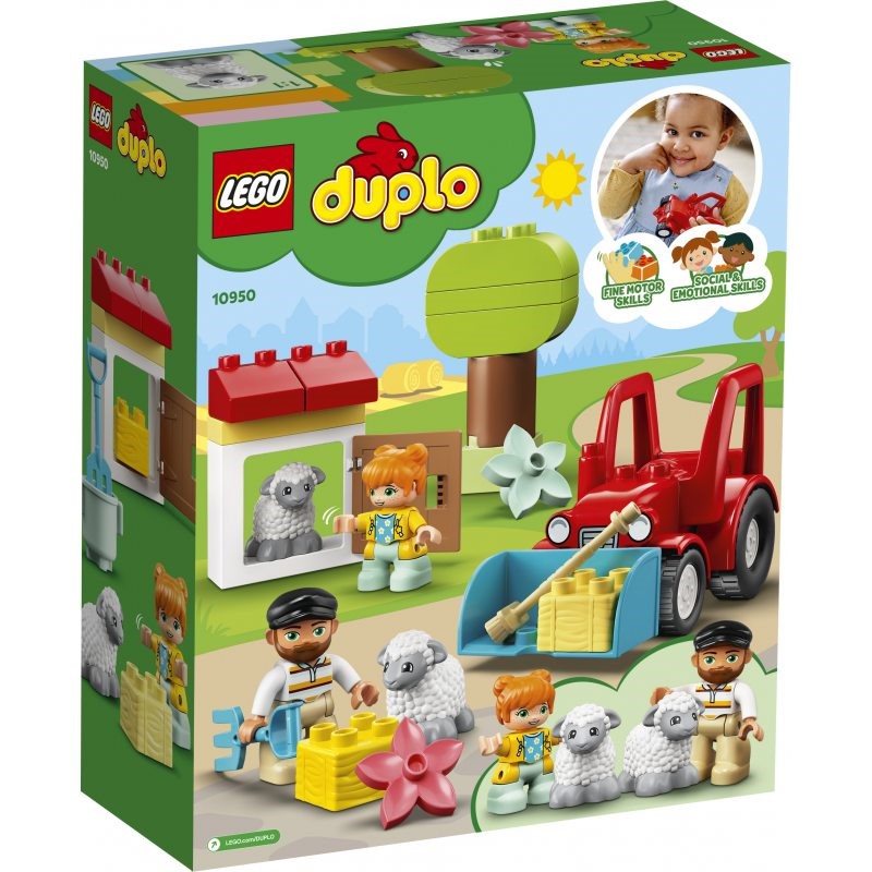 LEGO DUPLO - Traktor i zwierzęta gospodarskie 10950  5702016889475 Balony Bielany Hobby Art