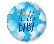 Balon foliowy Hello Baby Boy, FX, 48 cm 8435102312652 Balony Bielany Hobby Art
