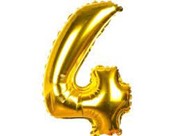 Balon foliowy CYFRA "4" złota 70 cm 5902150619215 Balony Bielany Hobby Art