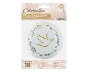 Balon foliowy Gołąbek z listkami okrągły 5902973170702 balony bielany