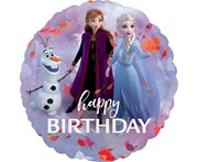 Balon foliowy Frozen 2 Happy Birthday, 46 cm 026635421942 Balony Bielany Hobby Art