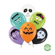 BALONY LATEKSOWE Bio HALLOWEEN Monster 30cm 6 szt 5904610129678 Hobby Art