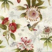 Serwetka koliber i kwiaty 33x33 nr 55