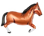 Balon foliowy Koń brązowy, 86x57cm 5906639422426 Balony Bielany Hobby Art