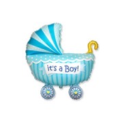 Balon foliowy IT'S A BOY  napełniony helem 46 cm z helem Warszawa Balony Bielany Hobby Art