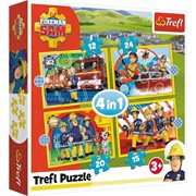 Trefl Puzzle 4w1 Pomocny Strażak Sam 34373 36125 5900511343731