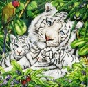 Białe tygrysy serwetka 33x33 nr 316