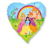 Balon foliowy Księżniczki i zamek 46cm 8435102335125 Balony Bielany Hobby Art