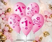 Balony Premium "Moje 1 urodziny(różowy) 12" 5 szt. balony bemowo 8021886310849