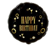 Balon foliowy Happy Birthday (B&G Party), 36 cm 5902973168501 Balony Bielany Hobby Art