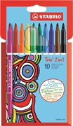 Pisaki dwustronne Stabilo Trio 2w1 10 szt. 4006381484046 hobby art