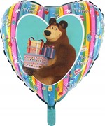 BALON MASHA I NIEDŹWIEDŹ / SERCE PARTY TIME / 18″ 8057680308348 Balony Bielany Hobby Art