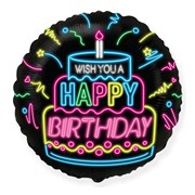 Balon foliowy Godan Happy Birthday neon 8435102302899 Balony Bielany Hobby Art