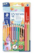 STAEDTLER - KREDKI TRIPLUS JUMBO - 12 KOLORÓW 10+2 4007817036808