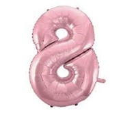 Balon foliowy CYFRA "8" blady róż 92 cm 5902973109351 Balony Bielany Hobby Art