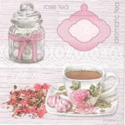 Serwetka herbata różowa 33x33 nr 50