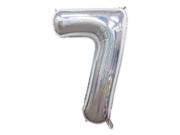 Balon foliowy CYFRA "7" mieniący 100cm  5904610100776 balony bielany hobby art