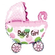 Balon foliowy Wózek Baby Girl 80 x 67cm 8435102308525 Balony Bielany Hobby Art