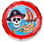 Balon foliowy Piraci Happy Birthday Pirackie Urodziny 46 cm  8435102308495 Balony Bielany Hobby Art