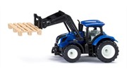 SIKU 1544 Traktor z widłami i paletami New Holland 4006874015443