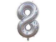 Balon foliowy CYFRA "8" mieniący 100cm 5904610100769 balony bielany hobby art