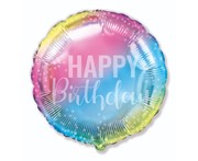 Balon foliowy Happy Birthday, gradient, 8435102306941 Balony Bielany Hobby Art