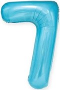 Balon foliowy CYFRA "7" jasny niebieski 100cm 6665574500437 100 cm  balony bielany hobby art