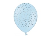 BALONY BŁĘKITNE W SREBRNE KONFETTI / 5 szt. / 14″ 5902230764217 balony bielany