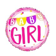 Balon foliowy okrągły Baby Girl 45cm 6665574602322balony bielany hobby art