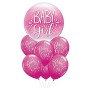 Zestaw balonów baby girl różowe 6665574602414