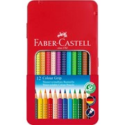 Faber-Castell Kredki ołówkowe Grip 2001 w metalowym opakowaniu 12 kolorów 4005401124139
