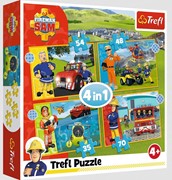 Puzzle 4w1 Odważny Strażak Sam 34373 5900511343878