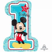 Balon foliowy"1 Urodziny - Myszka Mickey" 026635343435 Balony Bielany Hobby Art