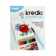 Zestaw Pentel kredki akwarelowe z akcesoriami 5902894021480 balony bemowo hobby art