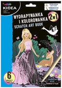 Kolorowanka i wydrapywanka 2w1 Księżniczki, Kidea 5901130092253