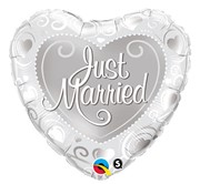 Balon foliowy Just Married 071444157964 Balony Bielany Hobby Art