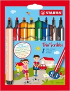 Stabilo Flamastry Trio Scribbi 8 kolorów 4006381343626