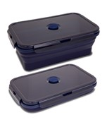 Śniadaniówka silikonowa 1200ml składana GRANATOWA CoolPack RPET BLUE BPA FREE 5903686355257