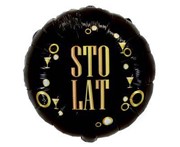 Balon foliowy Sto lat (B&G Party), 46cm 5902973168525 Balony Bielany Hobby Art
