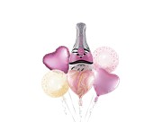 Zestaw balonów z RÓŻOWYM SZAMPANEM 5600461885663 Balony Bielany Hobby Art