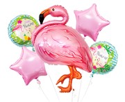 Balony foliowe - zestaw Flaming, Urodziny, 5 szt. 5902973143140 balony bielany hobby art