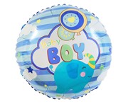 Balon foliowy „Baby Boy” ze słonikiem, 36cm 5902973148145 Balony Bielany Hobby Art