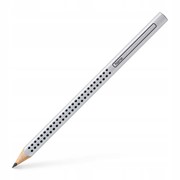 Ołówek Gruby Jumbo Grip grafitowy, HB, srebrny 4005401119210