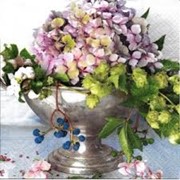 Serwetka kwiaty w wazie 33x33 nr 81